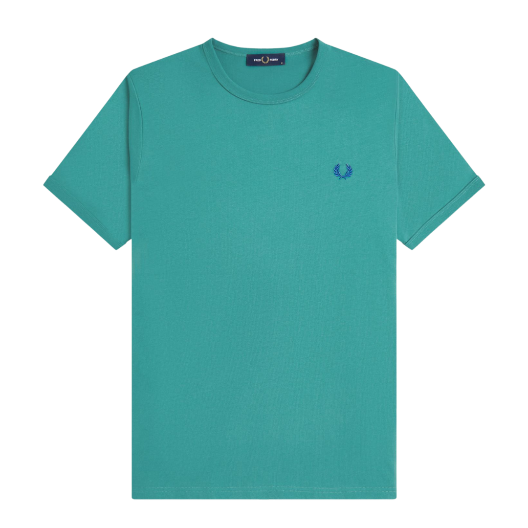 T-shirt Fred Perry Ringer menthe profonde