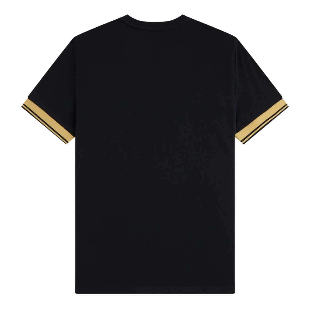 Fred Perry Twin Tipped Cuff T-Shirt in Black