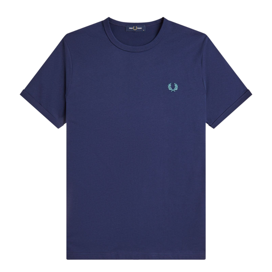 Fred Perry Ringer T-Shirt Tennis Blue