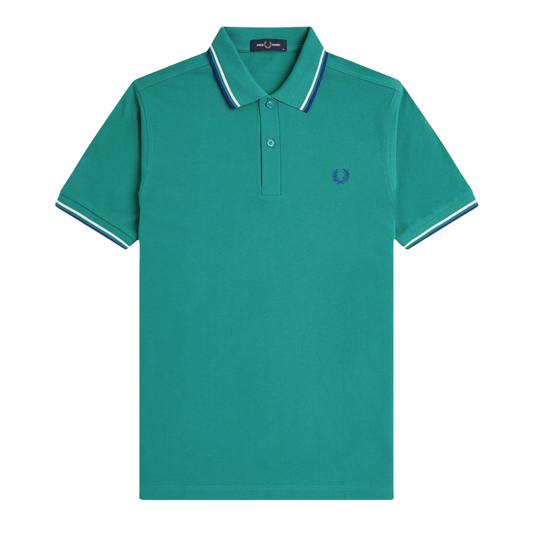 Fred Perry Twin Tipped Polo Shirt in Deep Mint
