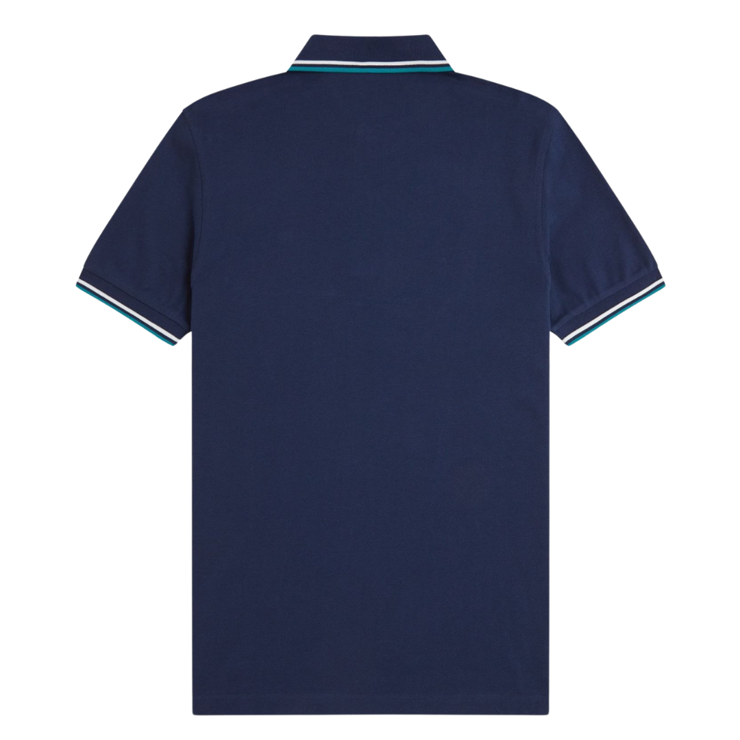 Fred Perry Twin Tipped Polo Shirt in Tennis Blue