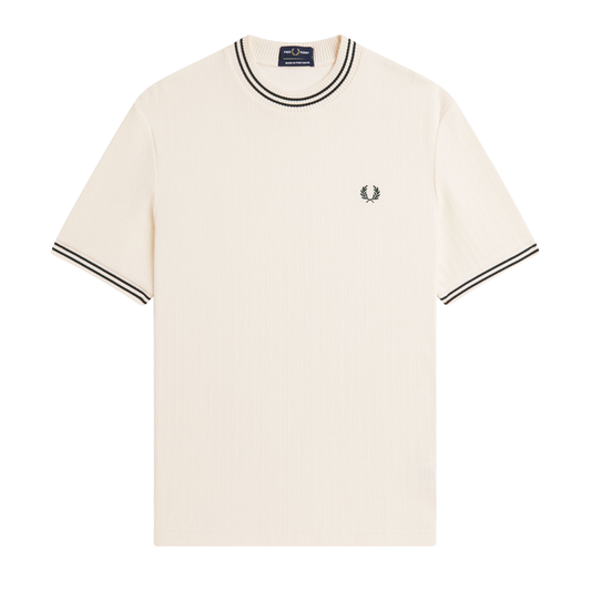 Fred Perry Ribbed Jersey T-shirt ECRU