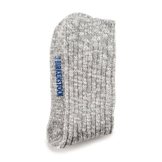Birkenstock Cotton Slub Socks in Grey/White