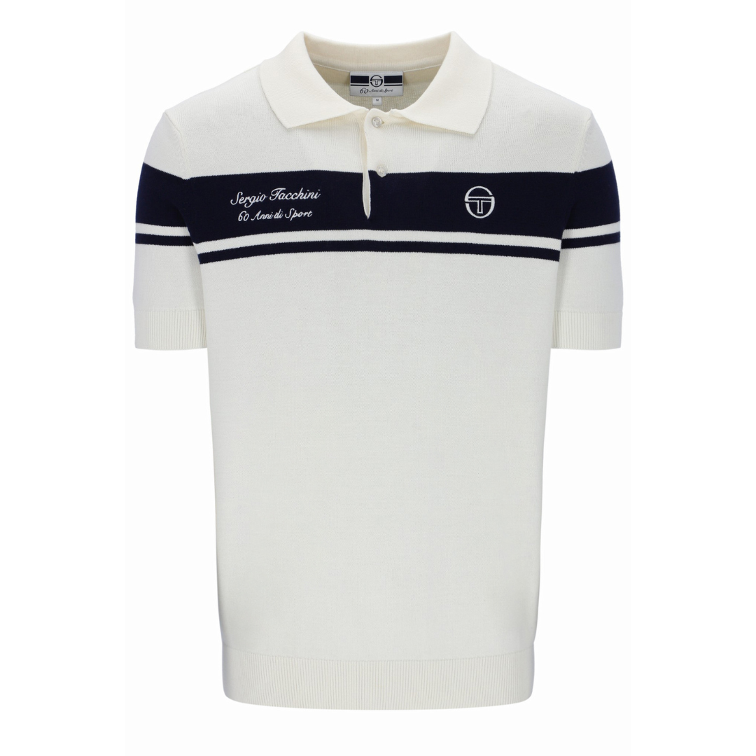 Sergio Tacchini 60th Anniversary Youngline Polo in Gardenia