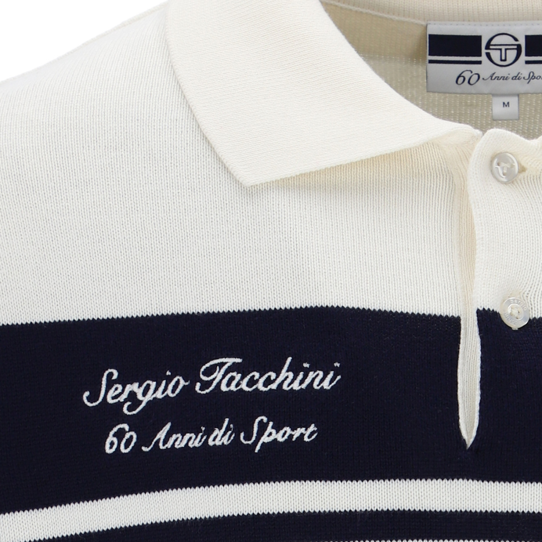 Sergio Tacchini 60th Anniversary Youngline Polo in Gardenia