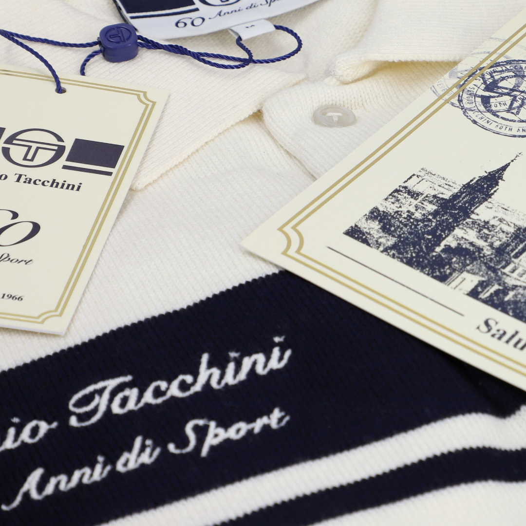 Sergio Tacchini 60th Anniversary Youngline Polo in Gardenia