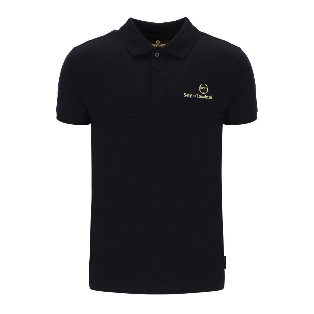 Polo Sergio Tacchini Supermac Primo Noir & Or