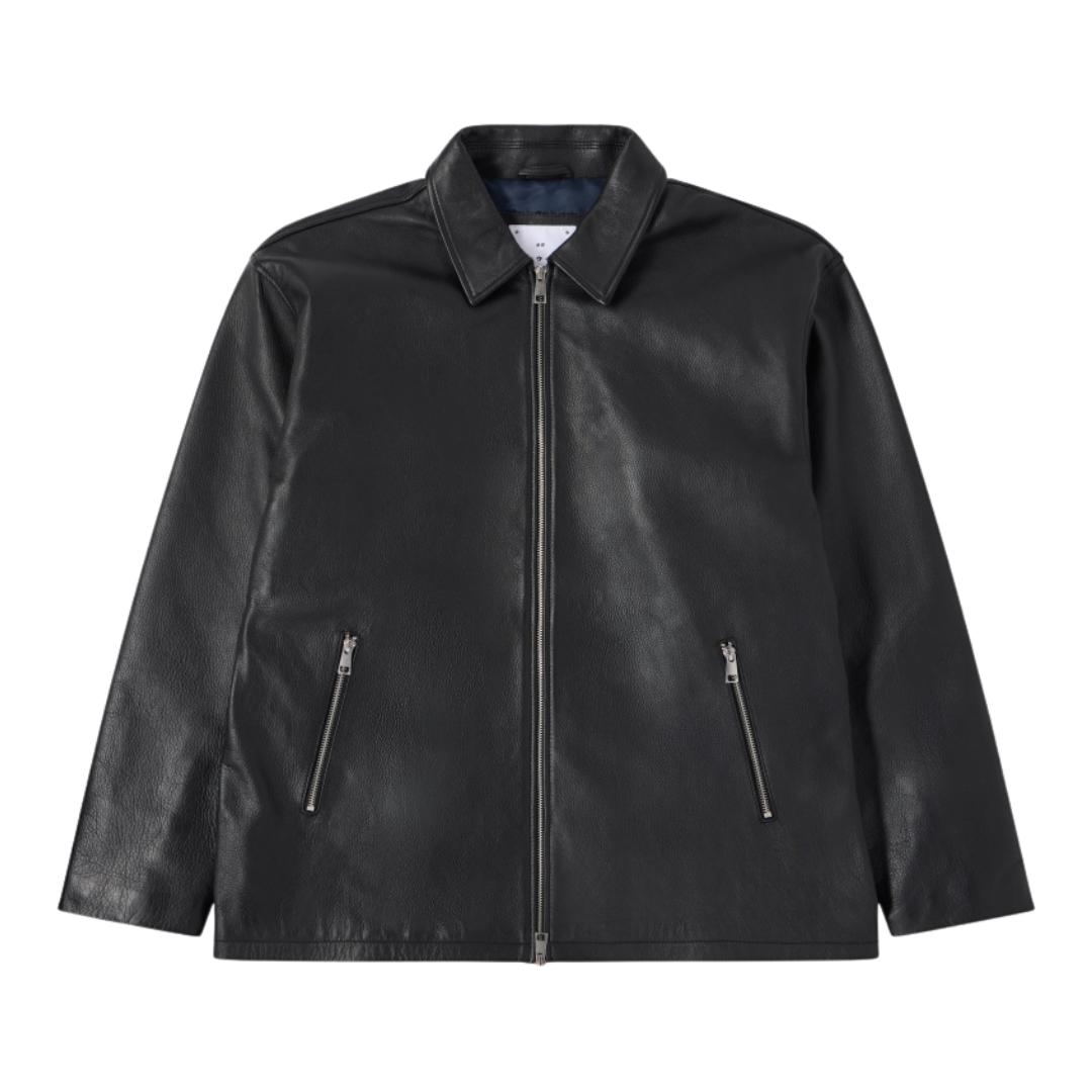 Edwin Fix Leather Jacket in Black