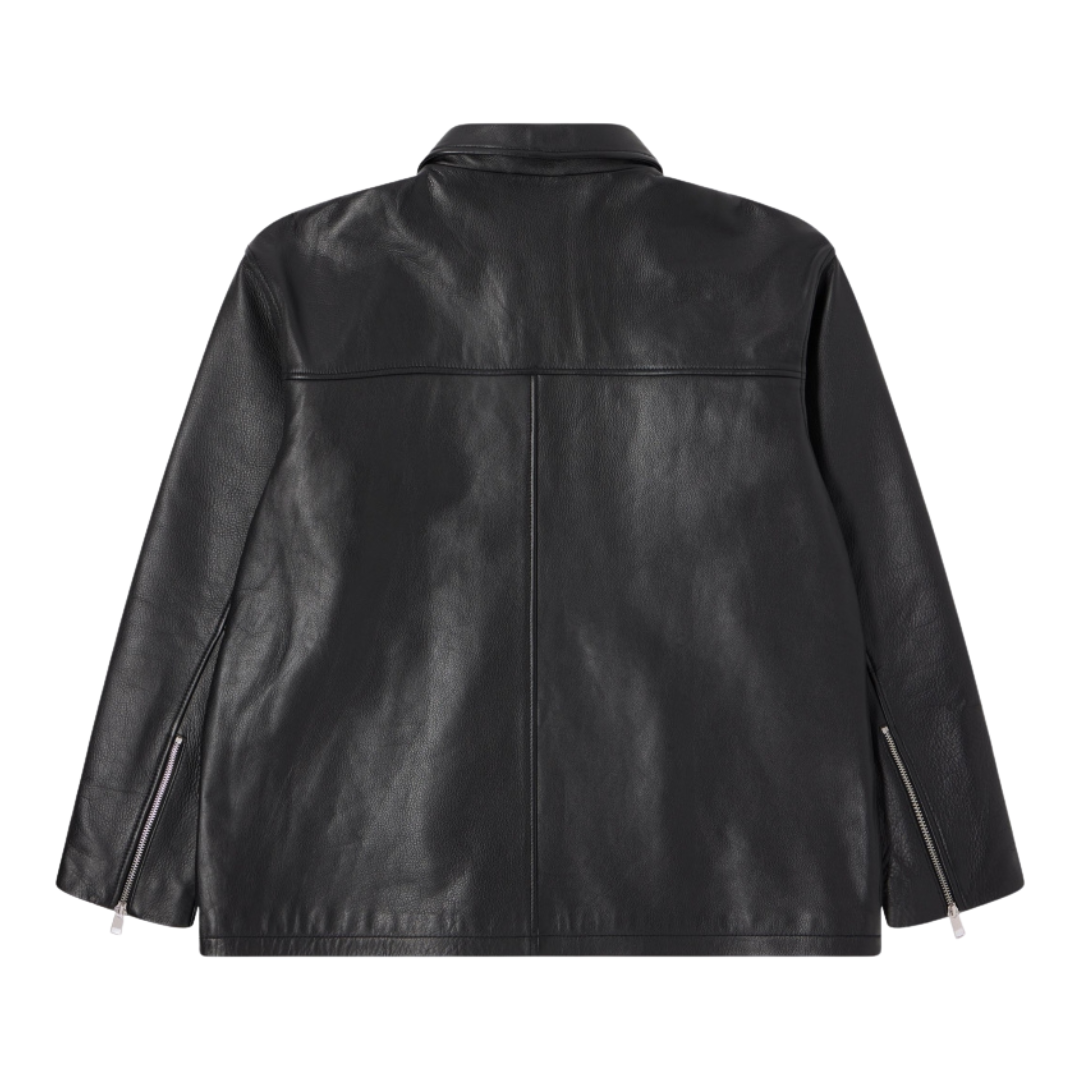 Edwin Fix Leather Jacket in Black