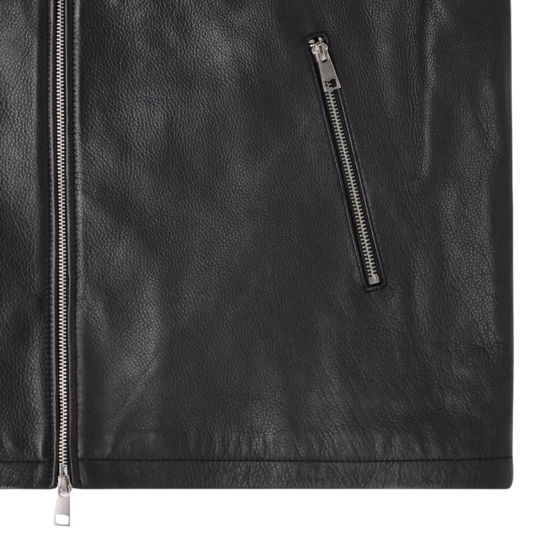 Edwin Fix Leather Jacket in Black