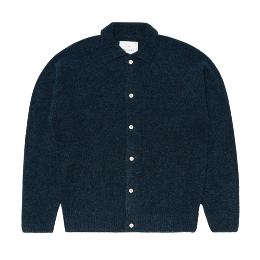Edwin Gemini Textured Cardigan in Navy
