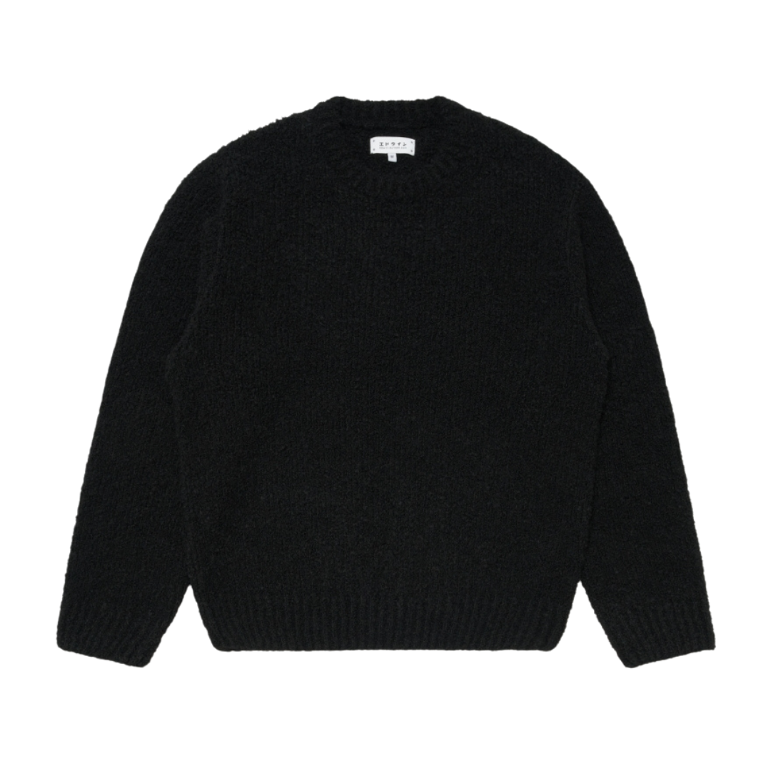 Edwin Dun Textured Sweater in Black