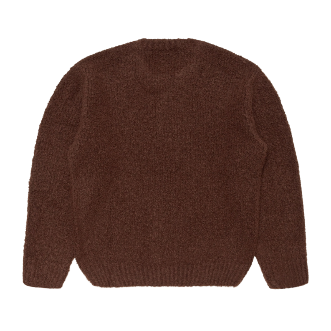 Edwin Dun Textured Sweater in Rum Raisin