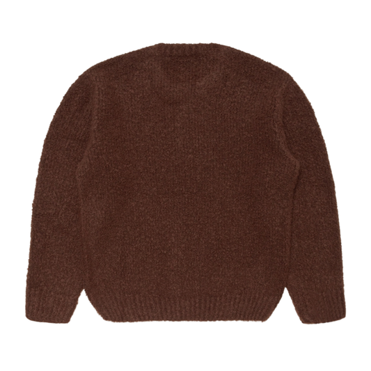 Edwin Dun Textured Sweater in Rum Raisin