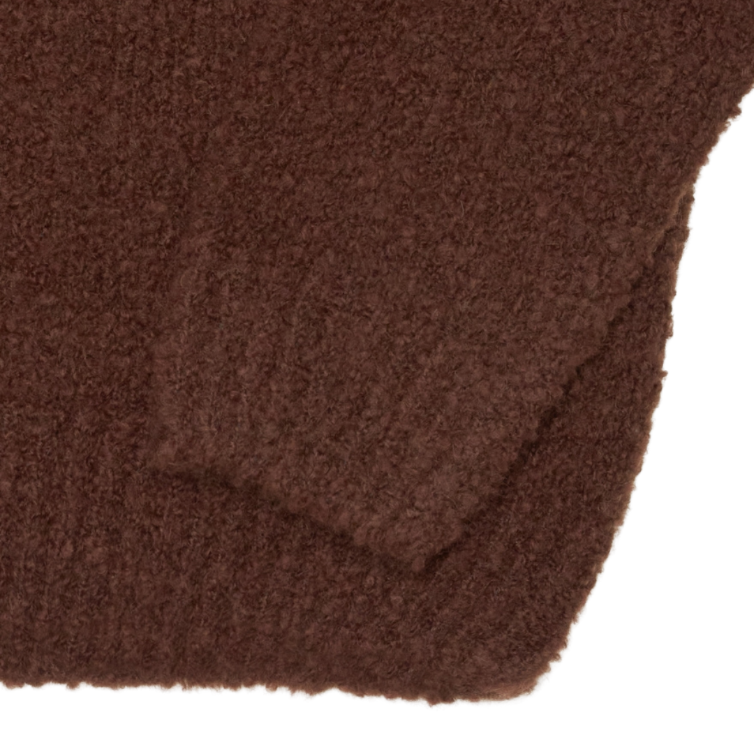 Edwin Dun Textured Sweater in Rum Raisin