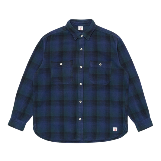 Edwin Check Plaid Work Shirt in Green