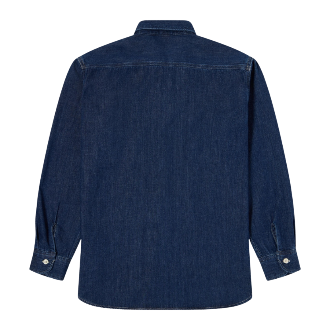 Edwin Work Shirt in Blue - Dark Used