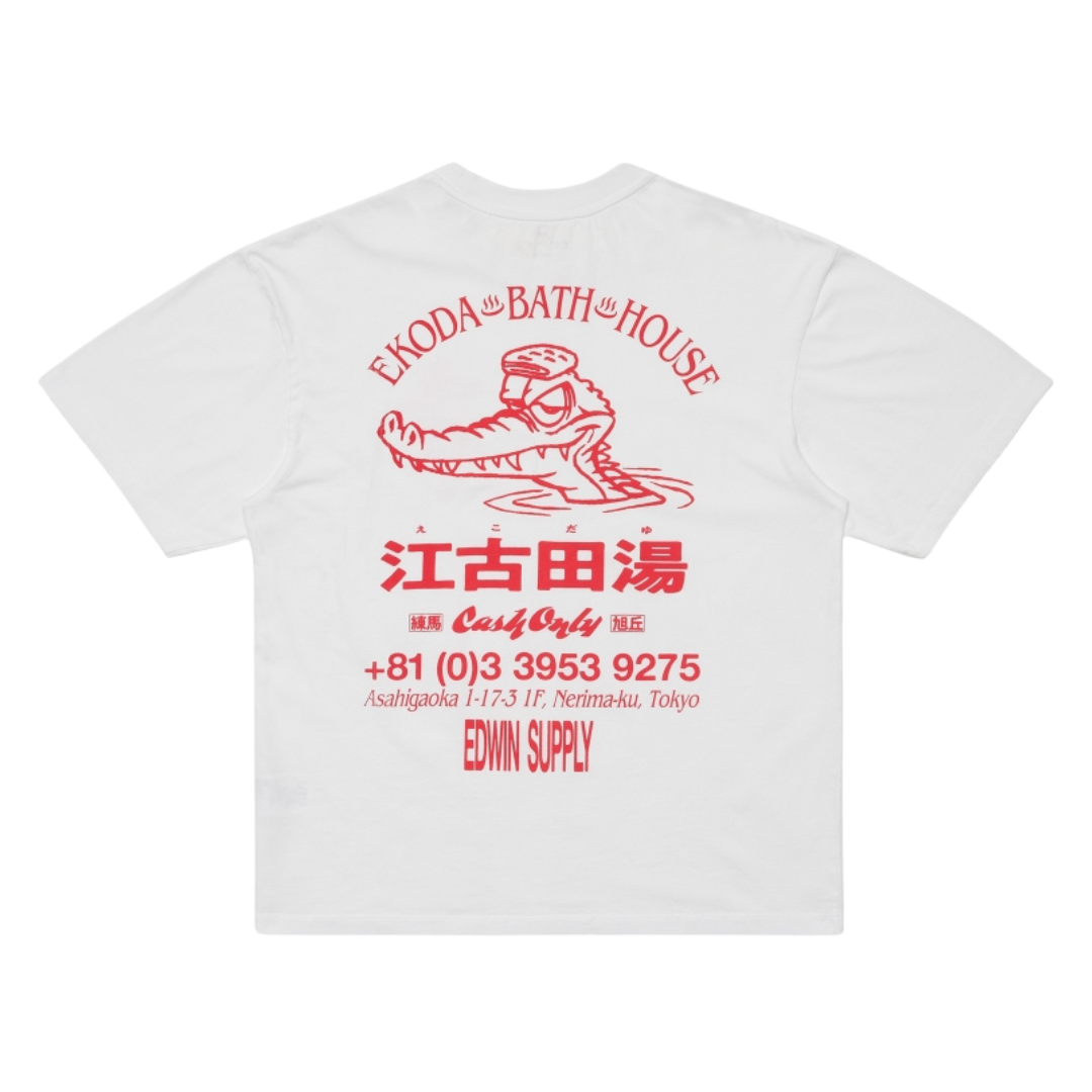 Edwin Ekoda Bath House T-Shirt in White
