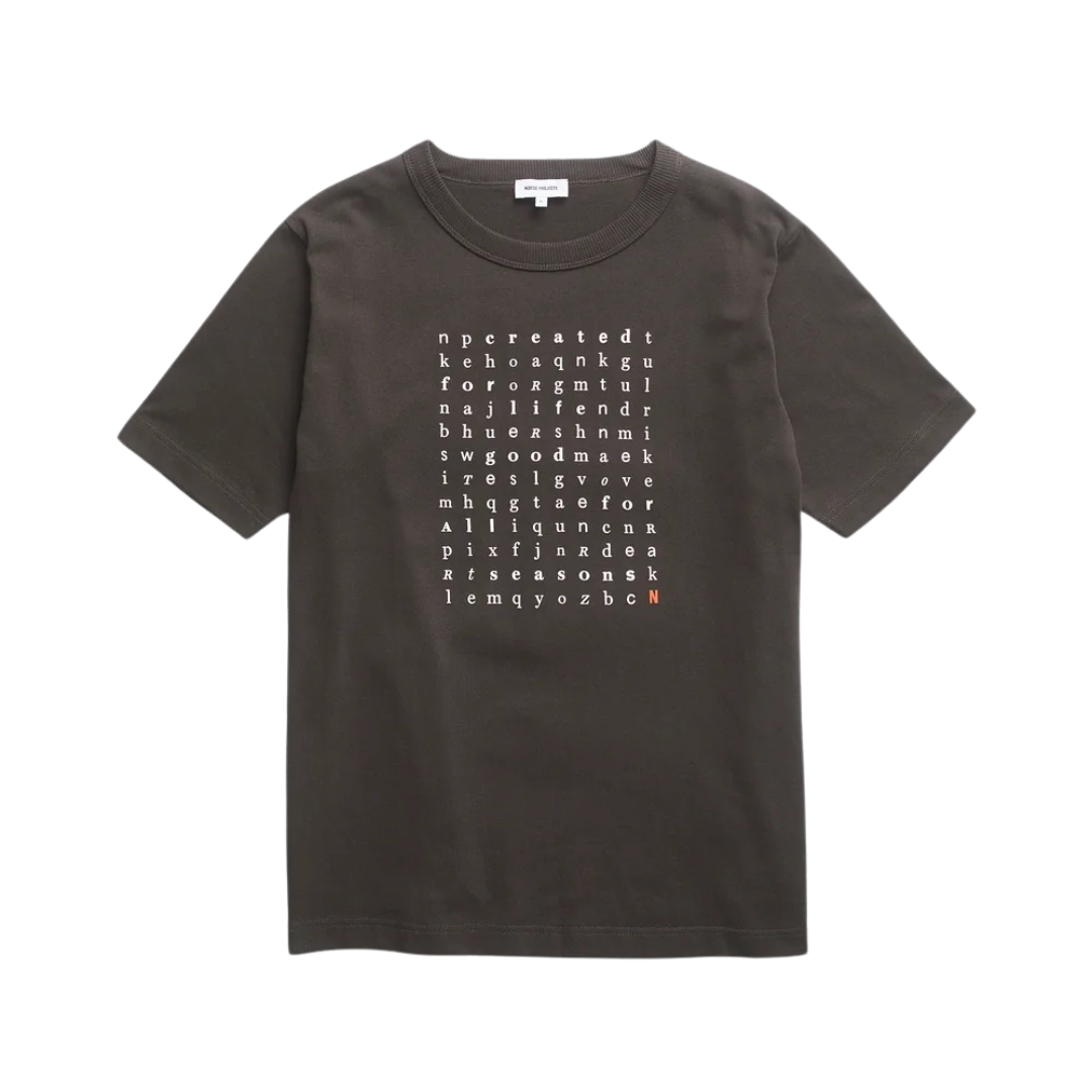 Norse Projects Elmelunde Crossword T-Shirt in Black