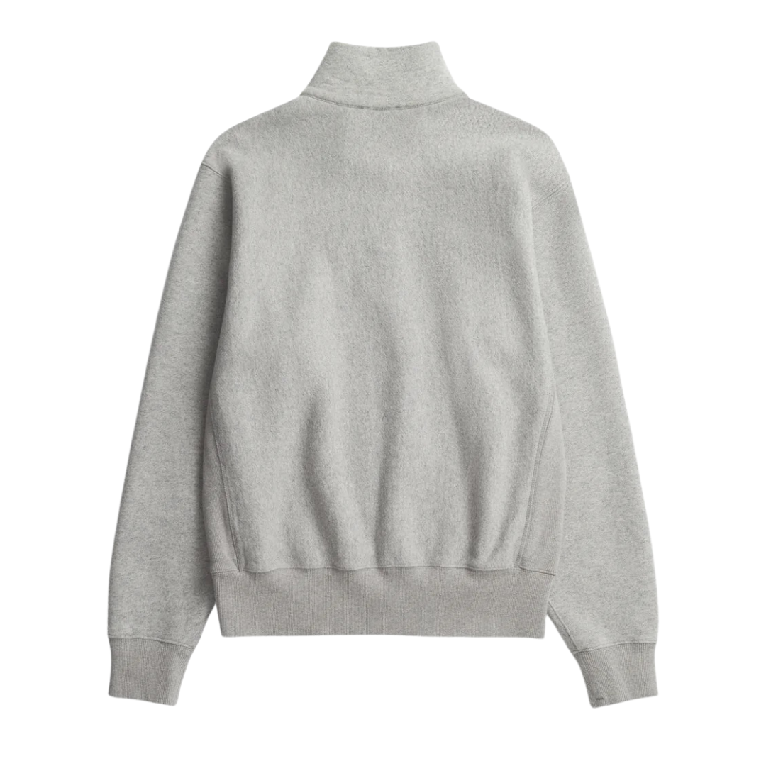Norse Projects Flossli Half Zip Sweatshirt in Grey Melange