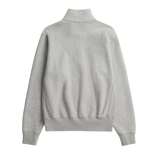 Norse Projects Flossli Half Zip Sweatshirt in Grey Melange