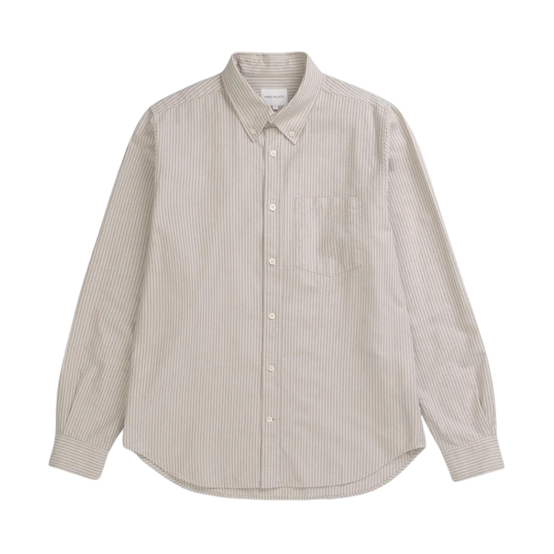Norse Projects Lyngkrog Oxford Shirt in Dark Dust Green