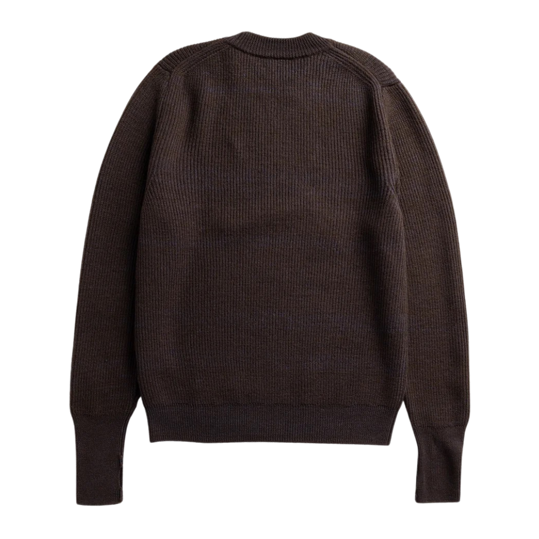 Norse Projects Henning Wool Rib Sweater in Darkest Purple