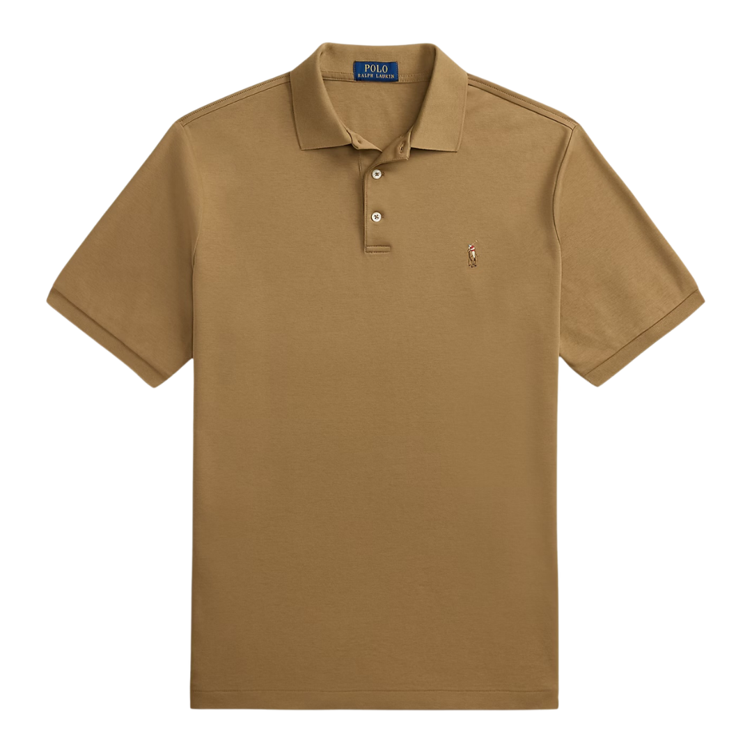 Ralph Lauren Custom Slim Fit Polo Top in Cafe Brown