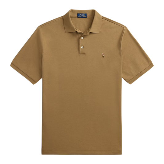 Ralph Lauren Custom Slim Fit Polo Top in Cafe Brown