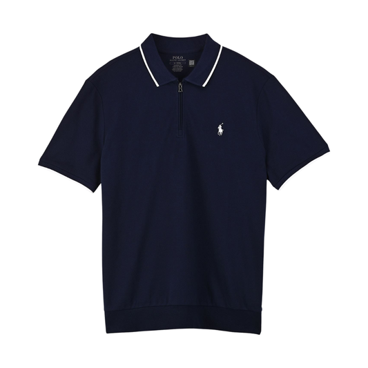 Ralph Lauren Zip Polo in Newport Navy