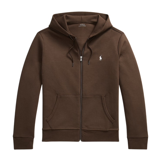 Ralph Lauren Zip Up Hoody in Nutmeg Brown