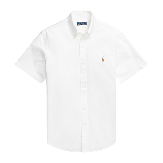 Ralph Lauren Short Sleeve Oxford Shirt in White