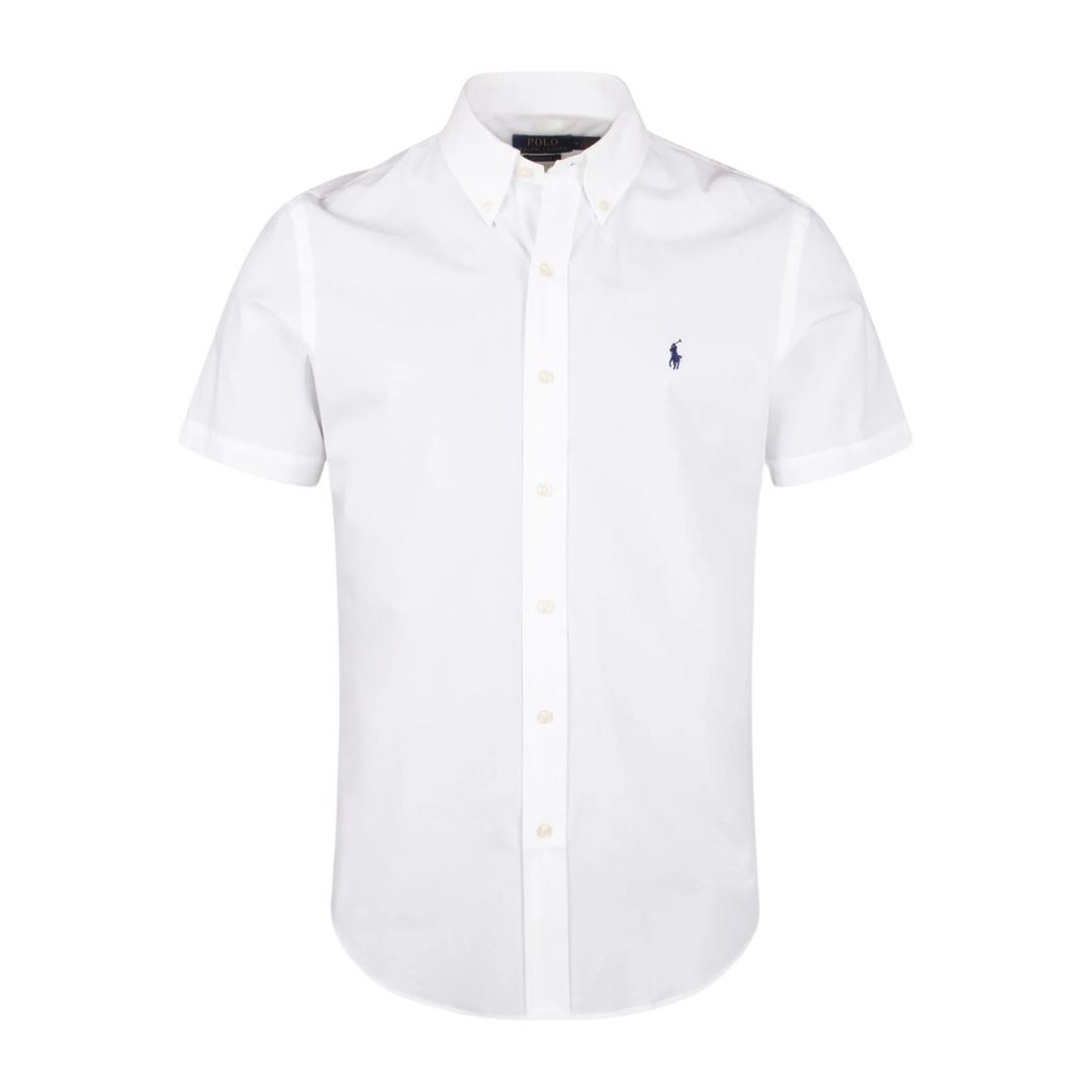 Chemise Ralph Lauren à manches courtes de couleur blanche