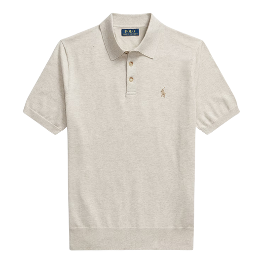 Polo en maille Ralph Lauren PE marron clair noyer