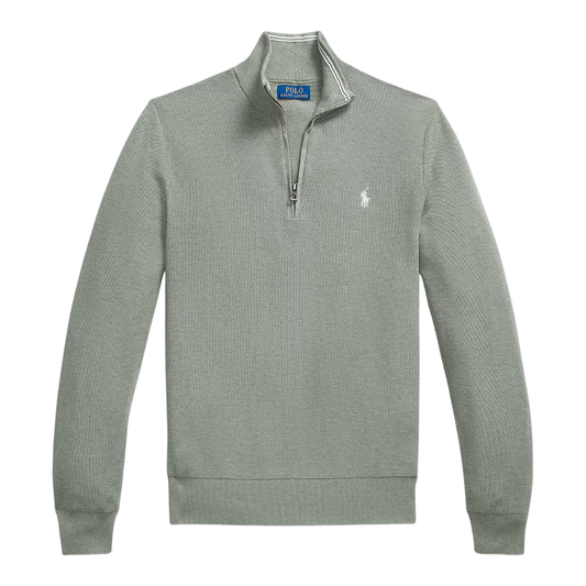 Ralph Lauren Quarter Zip Knitwear in Fern Green