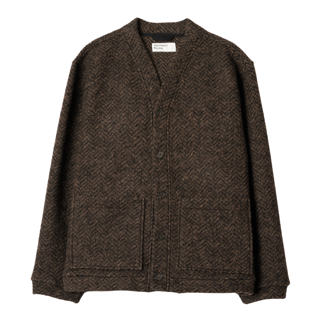 Universal Works Advance Cardigan in Brown