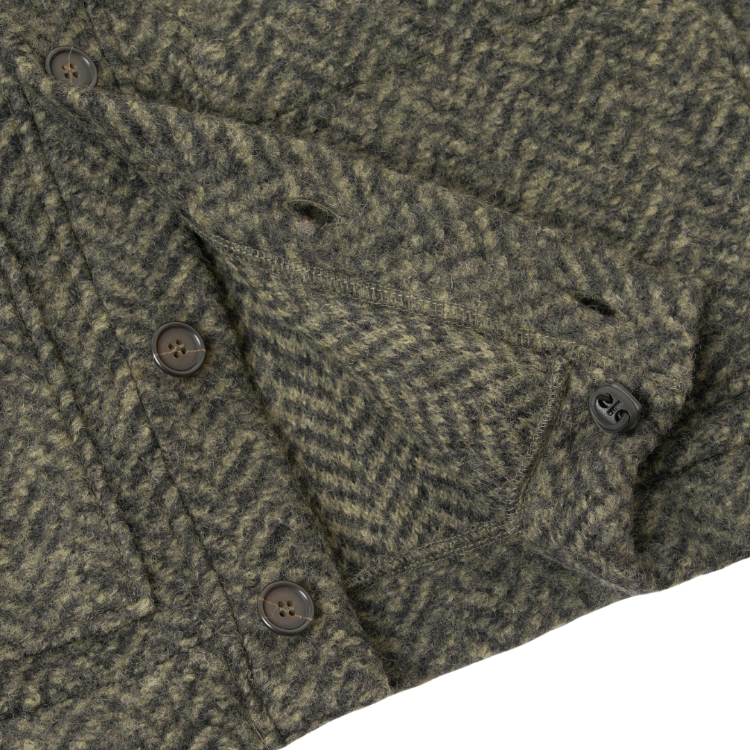 Universal Works Advance Cardigan in Olive