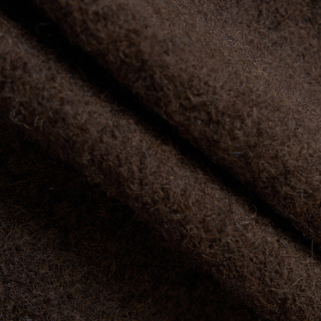 Universal Works Cardigan in Brown/Indigo