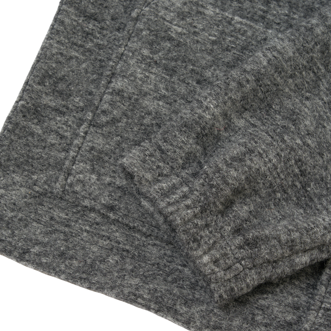 Universal Works Rams Knitted Jacket in Grey Marl