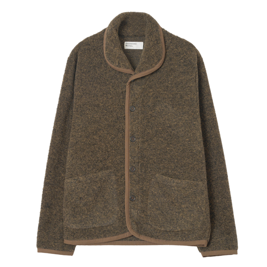 Universal Works Lancaster Fleece Jacket in Brown