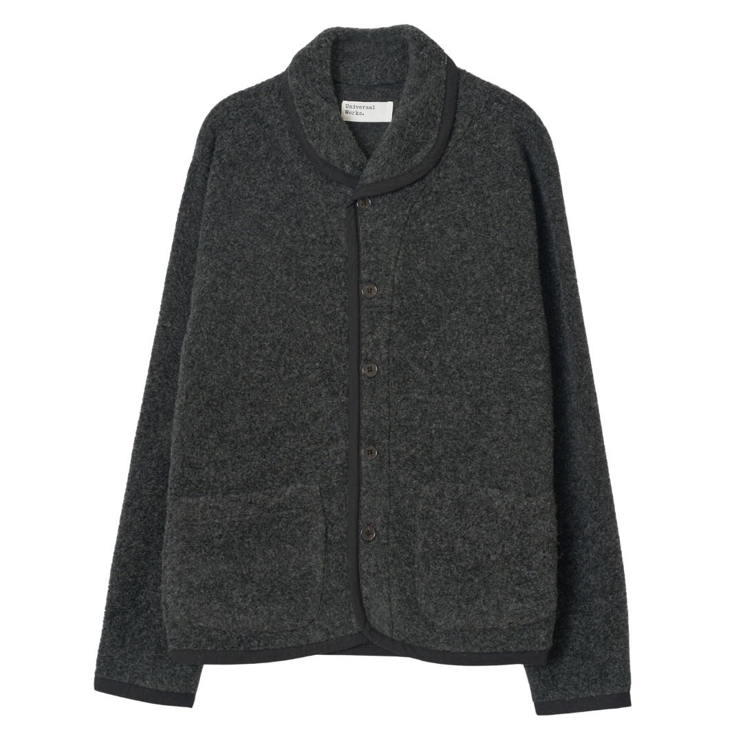 Universal Works Lancaster Fleece Jacket in Charcoal
