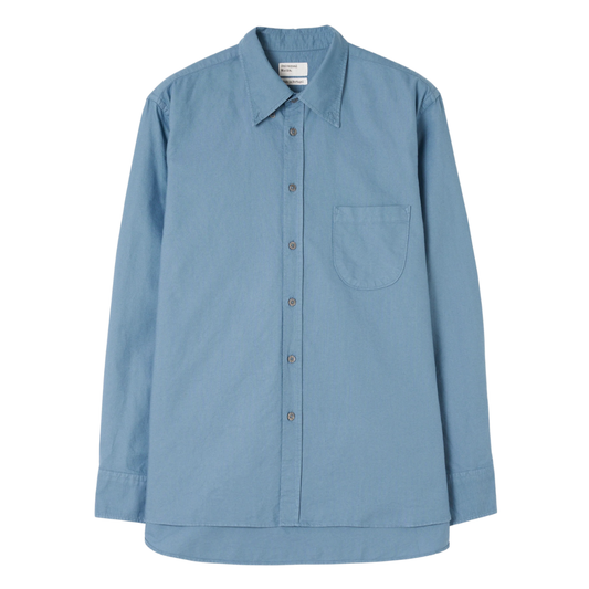 Universal Works Lazy Day Shirt in Mid Blue