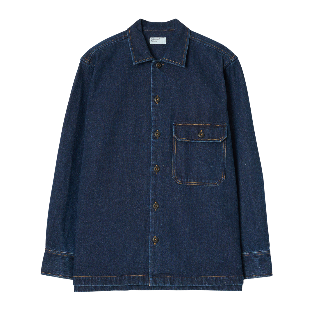 Universal Works Fatigue Shirt in Indigo