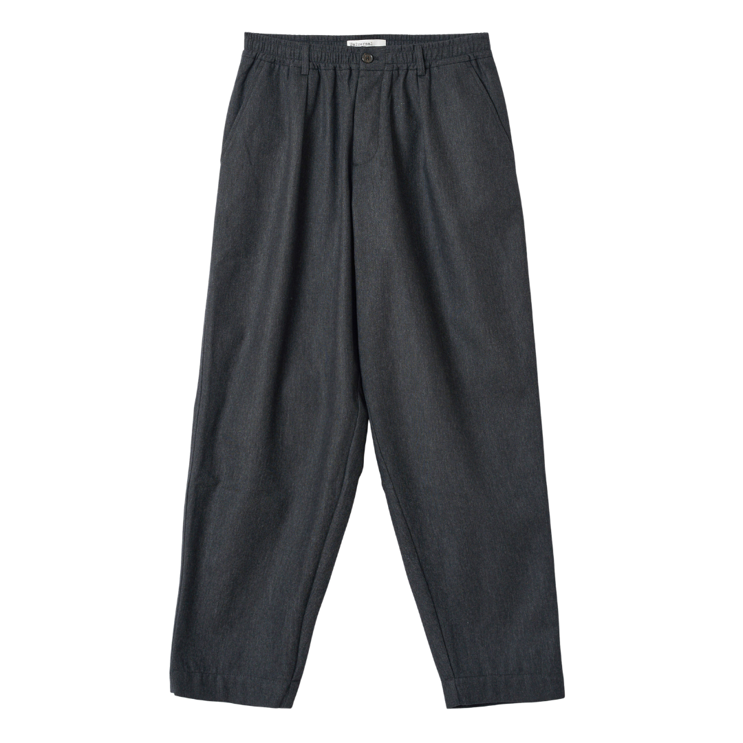 Universal Works Pleated Track Pant Trouser in Charcoal