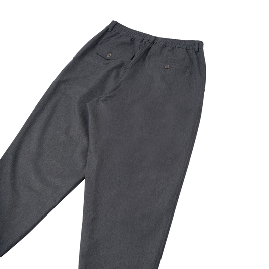 Universal Works Pleated Track Pant Trouser in Charcoal