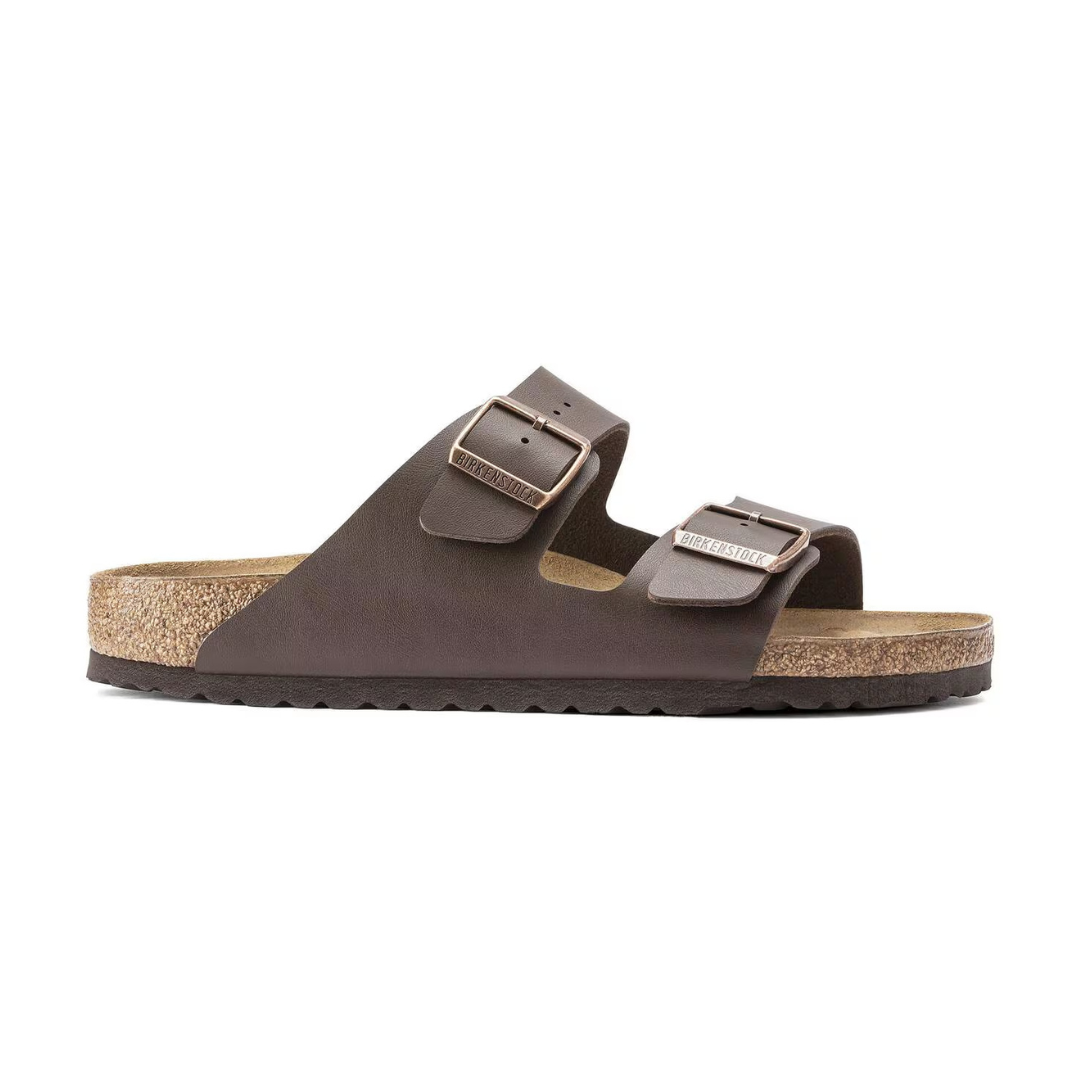 Birkenstock Arizona Birko-Flor Sandal in Dark Brown