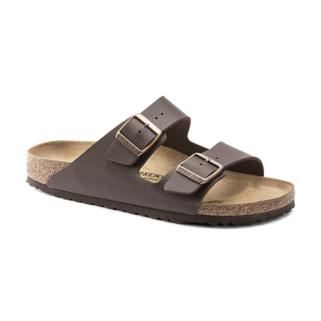Birkenstock Arizona Birko-Flor Sandal in Dark Brown