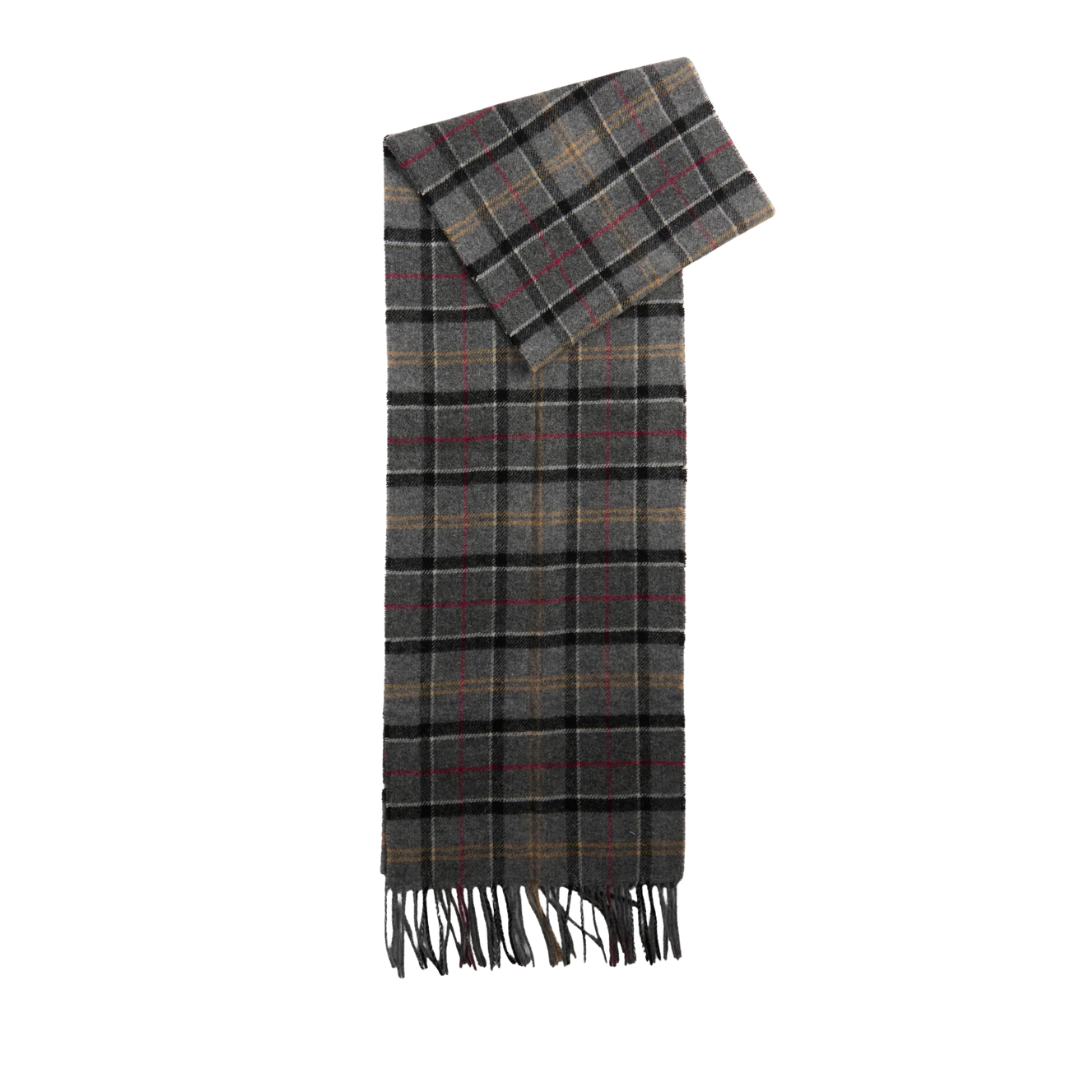 Barbour Tartan Lambswool Scarf in Modern Grey