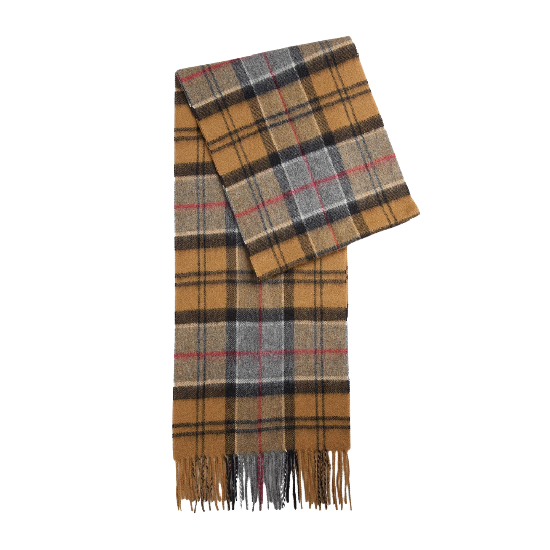 Barbour Wool Cashmere Tartan Scarf Birchwood in Dress Tartan