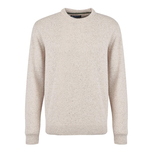 Barbour Essential Tisbury Crew Jumper in Stone